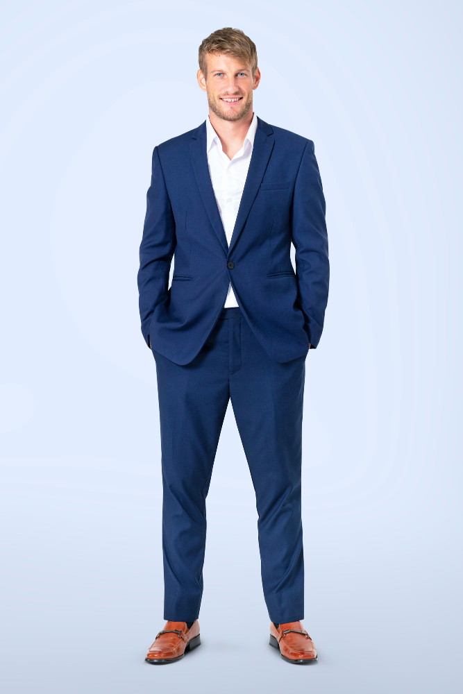 Slim Fit Lacivert Takım Elbise